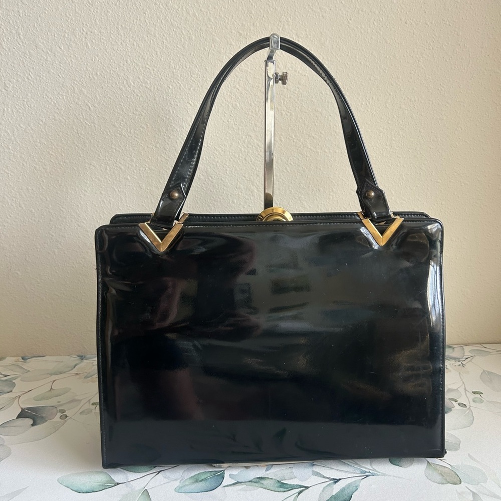 Vintage Patent Leather Satchel